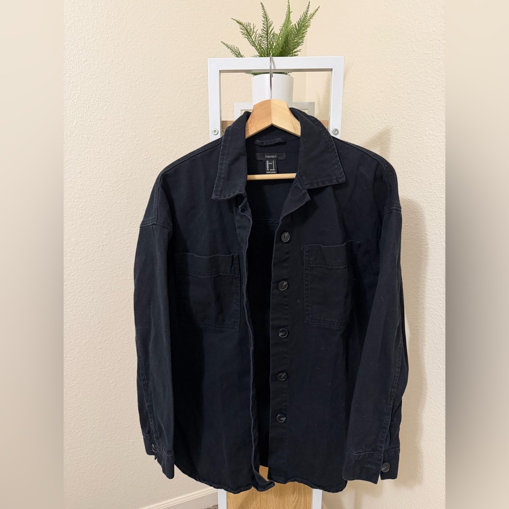 Forever 21 Women's Black Shirt Jacket